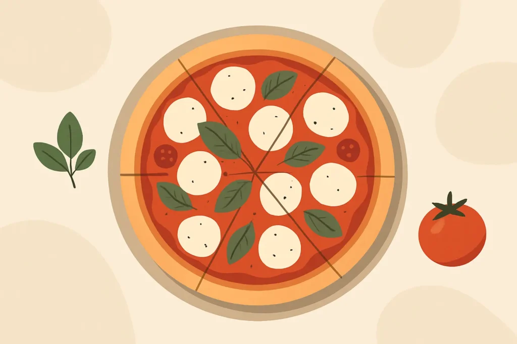 Pizzaria Lagos Margherita italiana: simples, crocante, perfeita