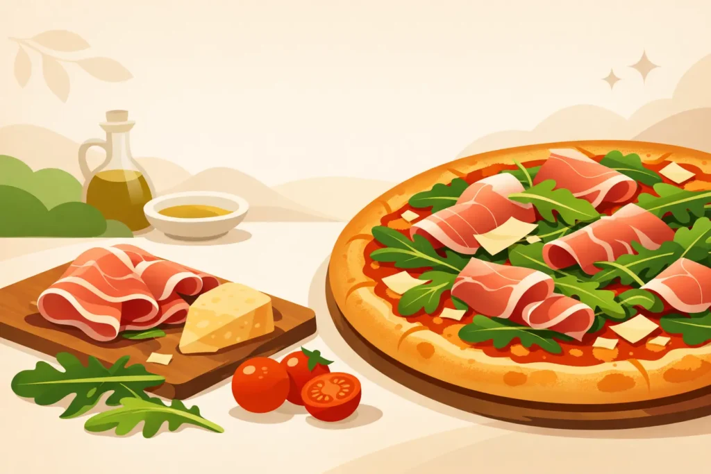 Pizzaria Lagos Why Pizza com Presunto Parma e Rúcula Works