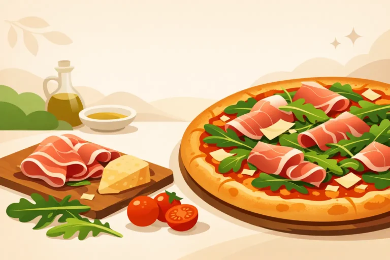 Why Pizza com Presunto Parma e Rúcula Works