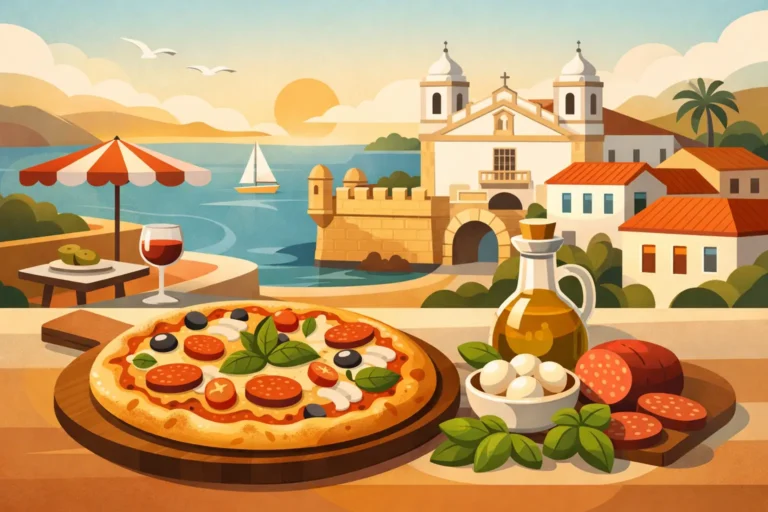 Pizza artesanal no centro de Lagos
